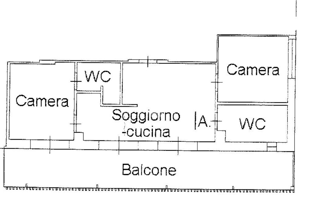 Trilocale Viale Porto Palos, Rimini - planimetria 1