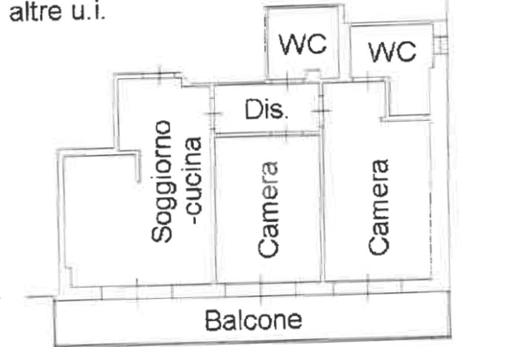 Trilocale Viale Porto Palos, Rimini - planimetria 1