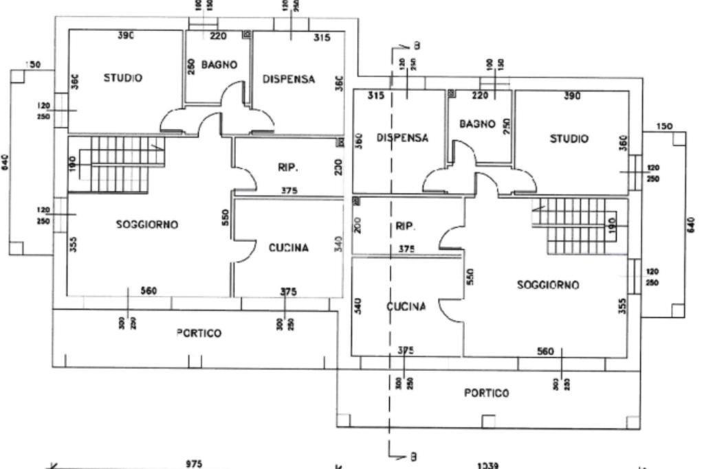 Portion of a house Via Ghiaie di Mezzo, Noceto - floor plans 1