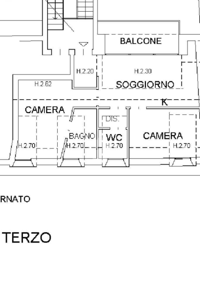 Three-room apartment Via ornato, Milano (neighborhood Niguarda) - floor plans 1