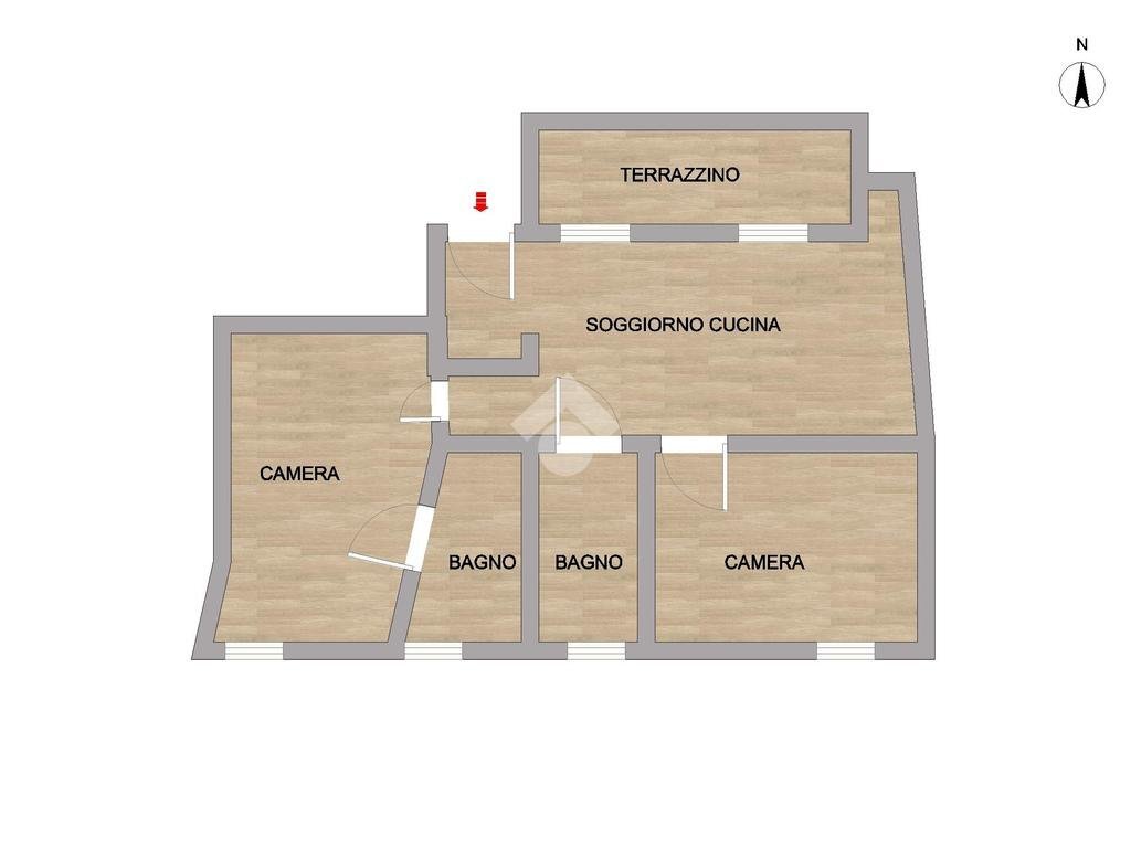 Three-room apartment Via ornato, Milano (neighborhood Niguarda) - floor plans 1