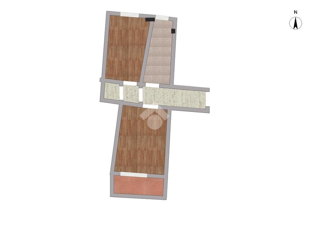 Two-room apartment Via Andrea Solari, Milano (neighborhood Solari) - floor plans 1