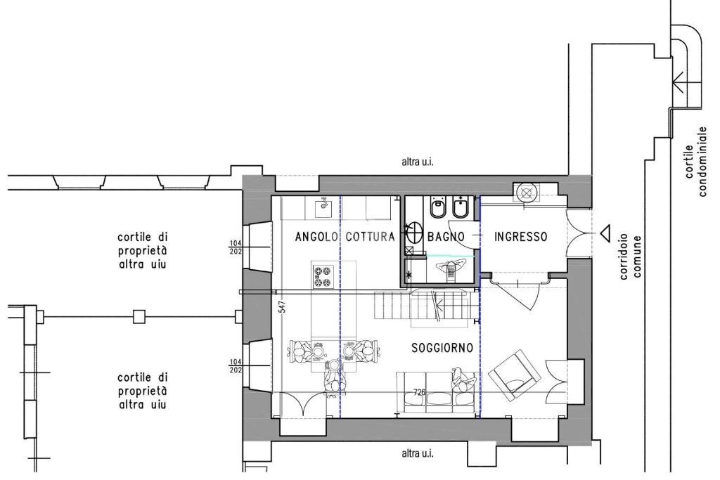Two-room apartment Via Giuseppe Luigi Lagrange, Torino (neighborhood Centro) - floor plans 1