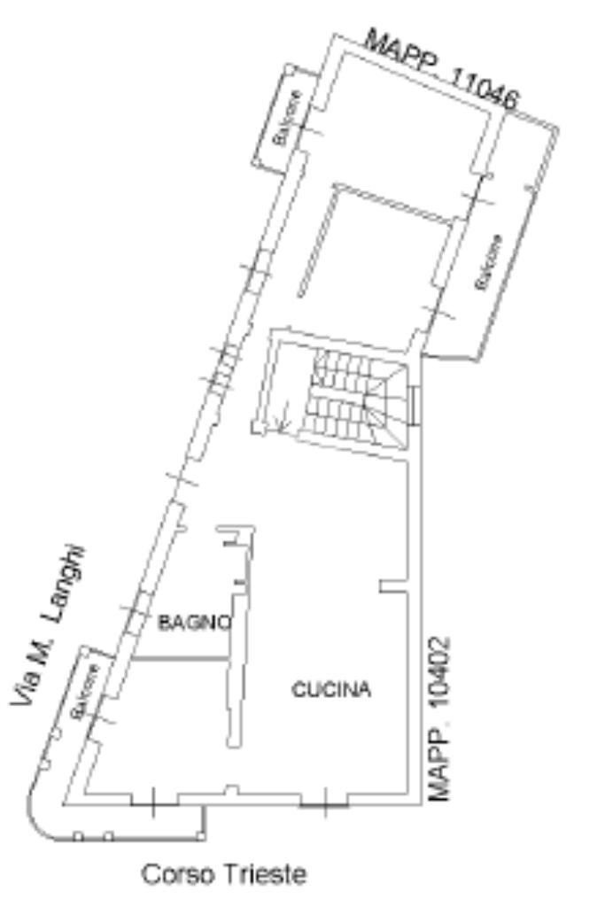 Four-room apartment Via Langhi, Novara - floor plans 1