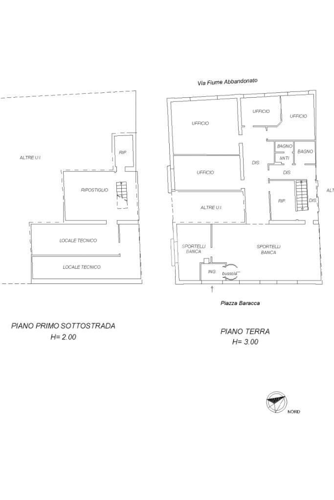 Office Piazza Francescco Baracca, Ravenna - floor plans 1