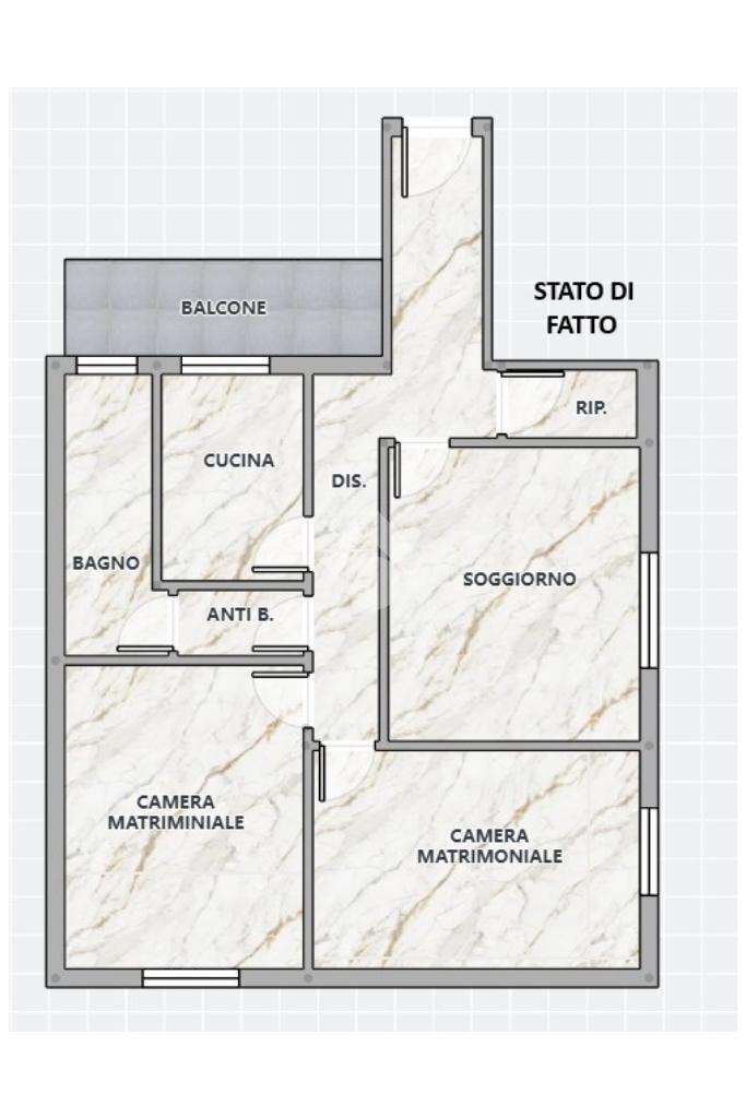 Three-room apartment Via Martiri della Libertà, Rho - floor plans 1