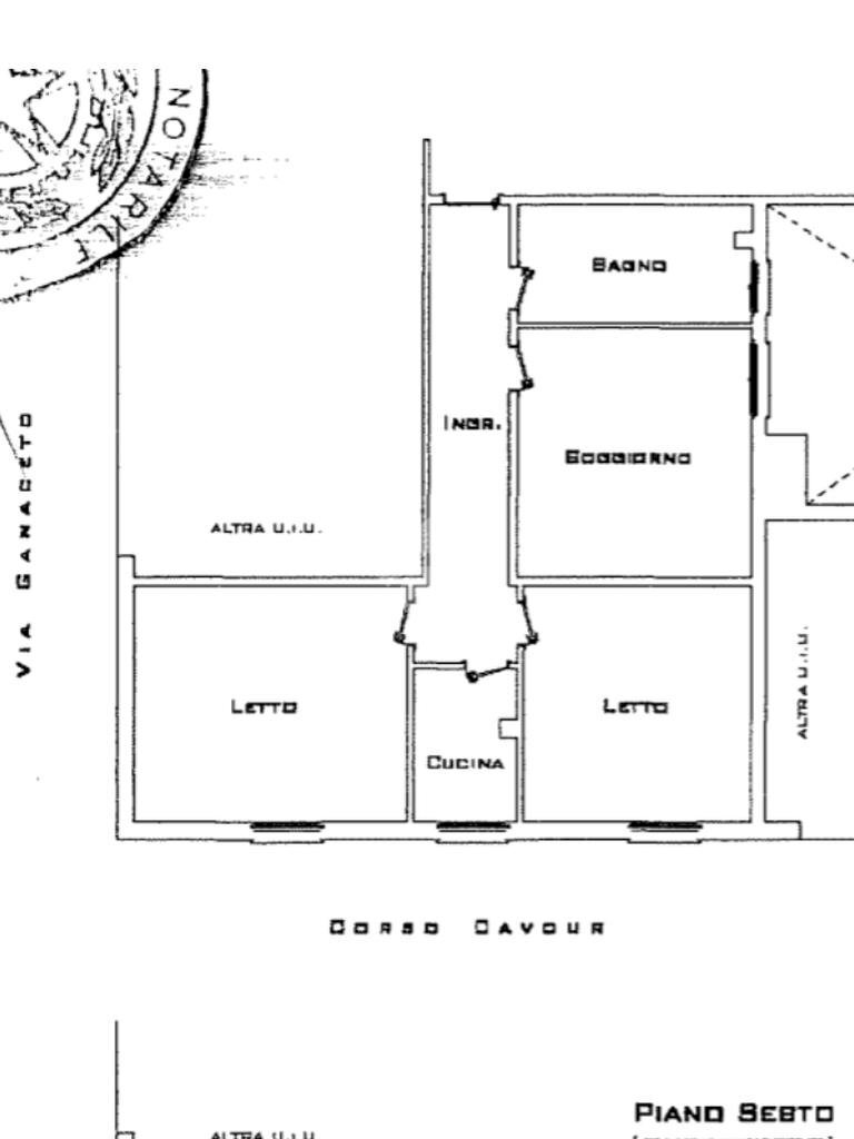 Three-room apartment via Cavour, Modena (neighborhood Centro Storico) - floor plans 1