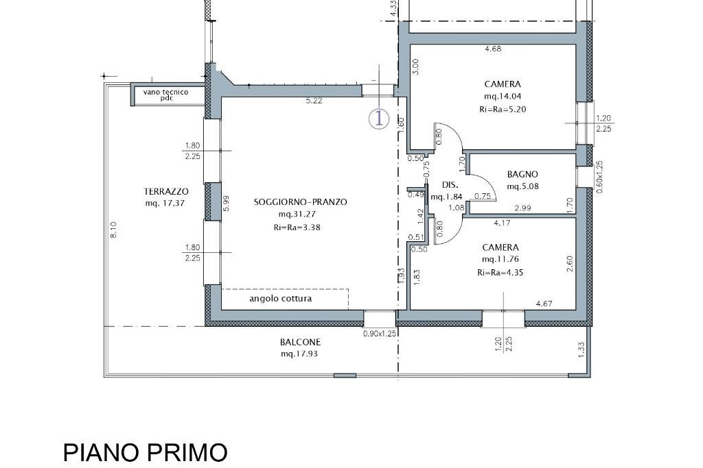 Trilocale Viale marina, San Mauro Pascoli - planimetria 1