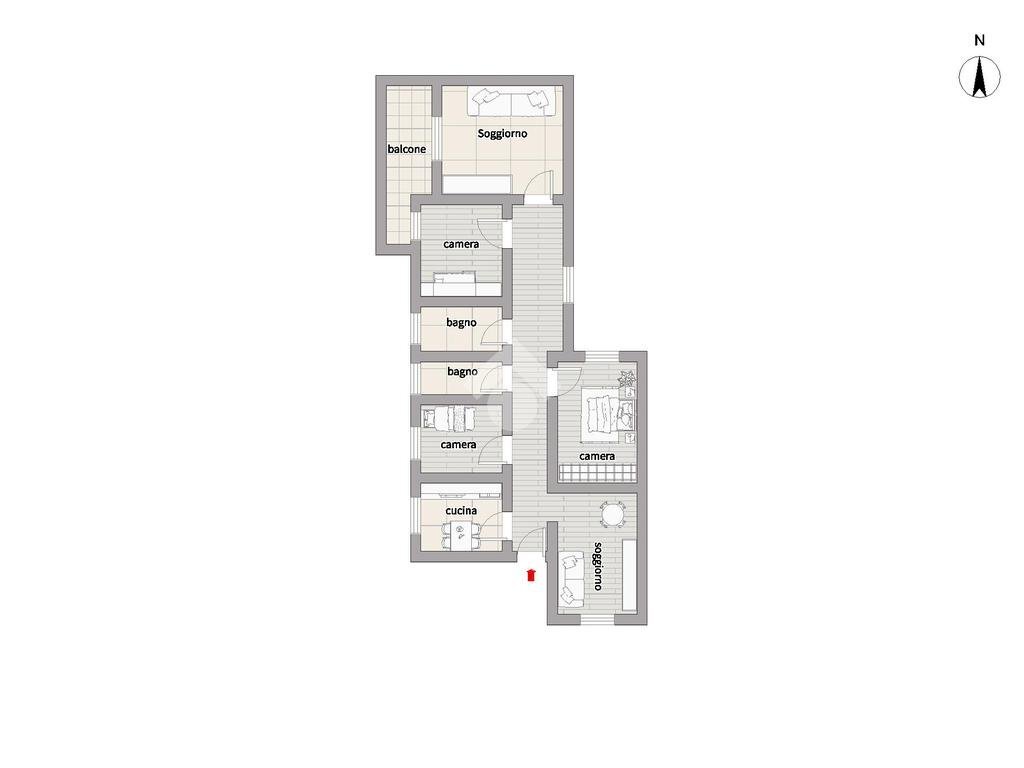 Apartment Via Milano, Bareggio - floor plans 1