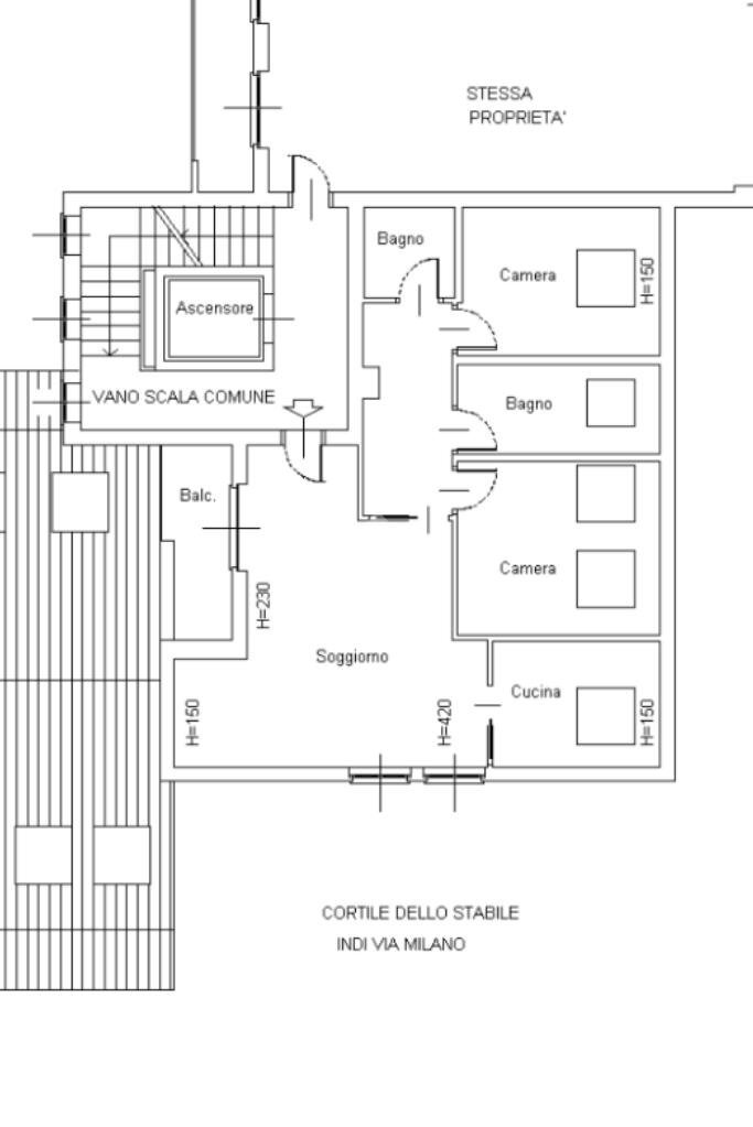 Attic Via Vittorio Veneto, Vittuone - floor plans 1
