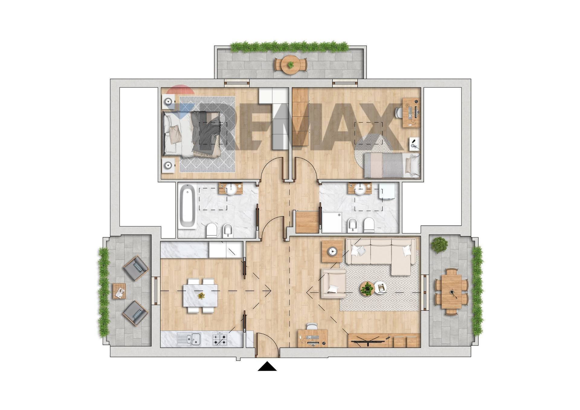 Pianta 2D - Three-room apartment via Silvio Pellico
 
52, Bernareggio - floor plans 1