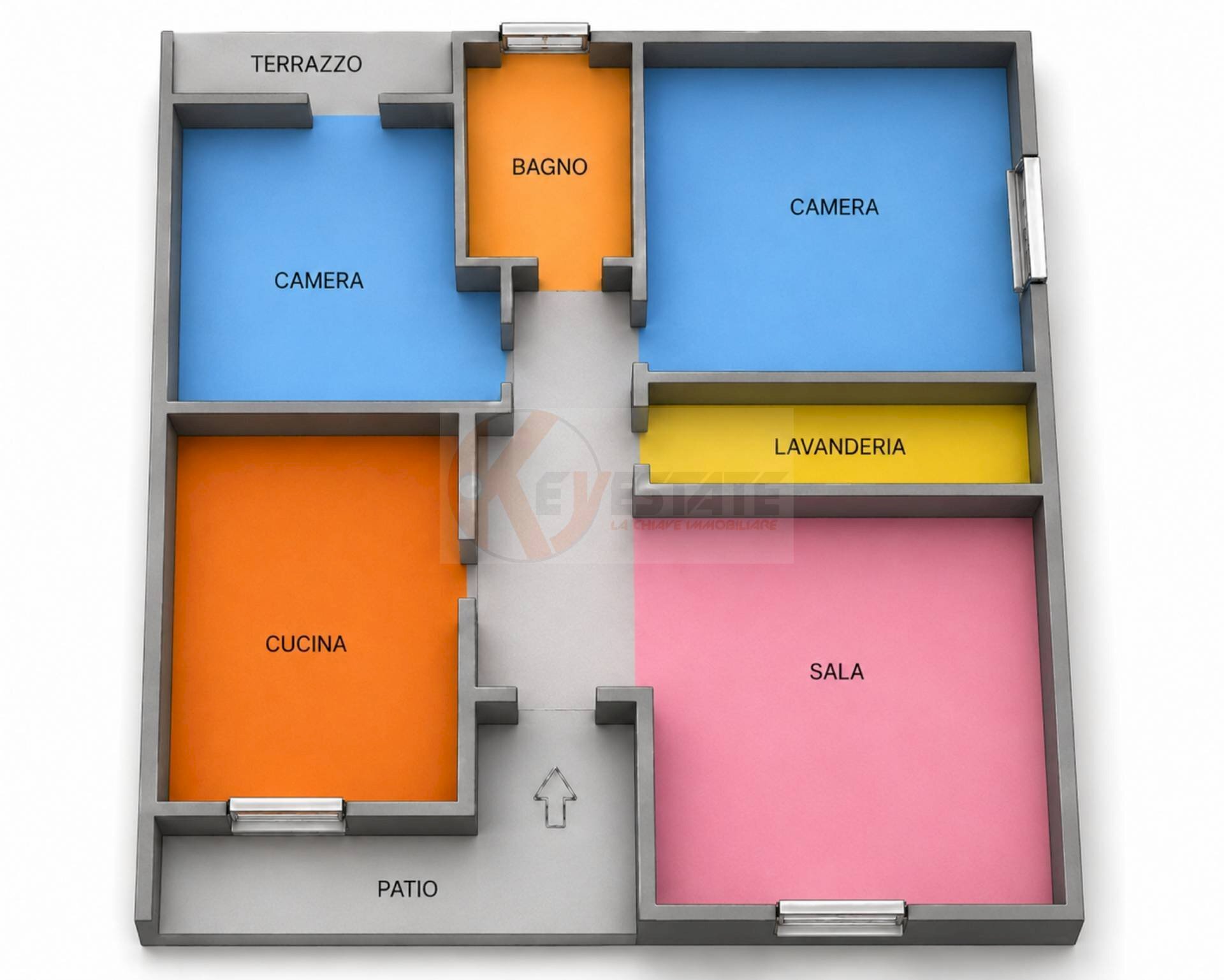 Foto 36 - Three-room apartment via Carlo Cossu
 
16, Sassari - floor plans 1