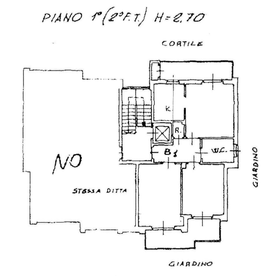 Trilocale via Silvestro Lega, 21/a, Torino (zona Rebaudengo) - planimetria 1