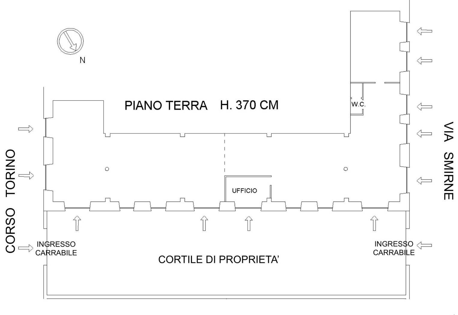 Negozio corso Torino, 17, Genova (zona Foce) - planimetria 1