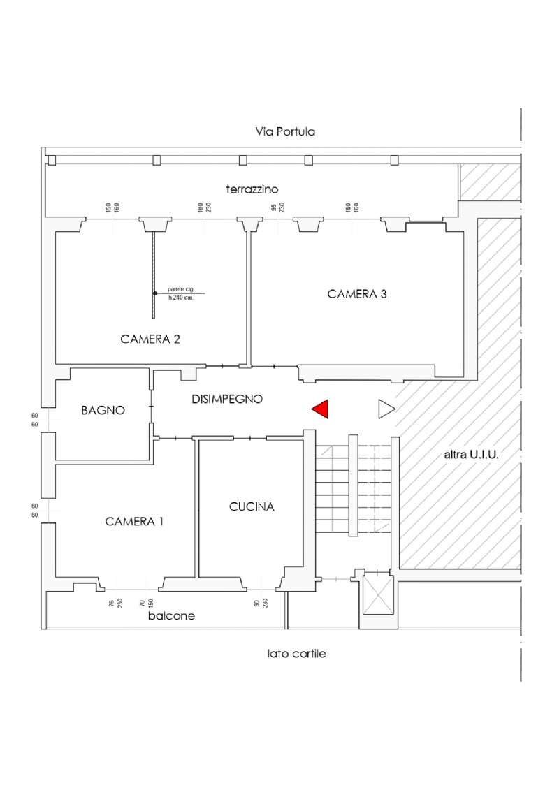 PLANIMETRIA  - Four-room apartment via PORTULA, 15, Torino - floor plans 1
