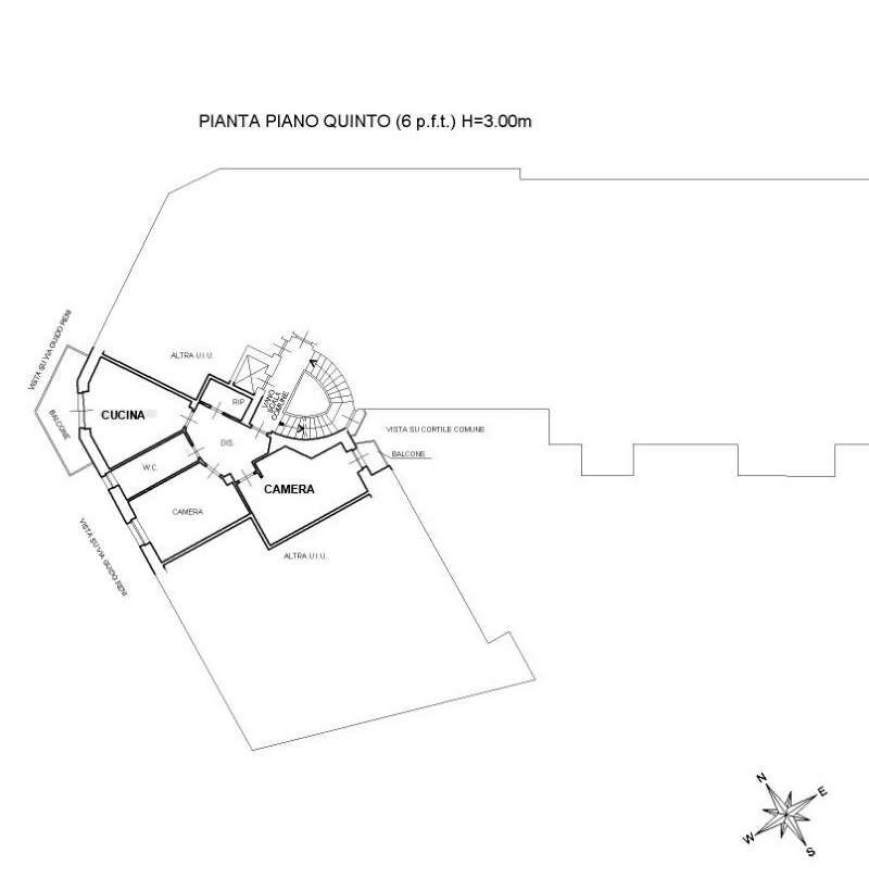 PLANIMETRIA APPARTAMENTO - Trilocale via GUIDO RENI, 215, Torino (zona Mirafiori Nord) - planimetria 1