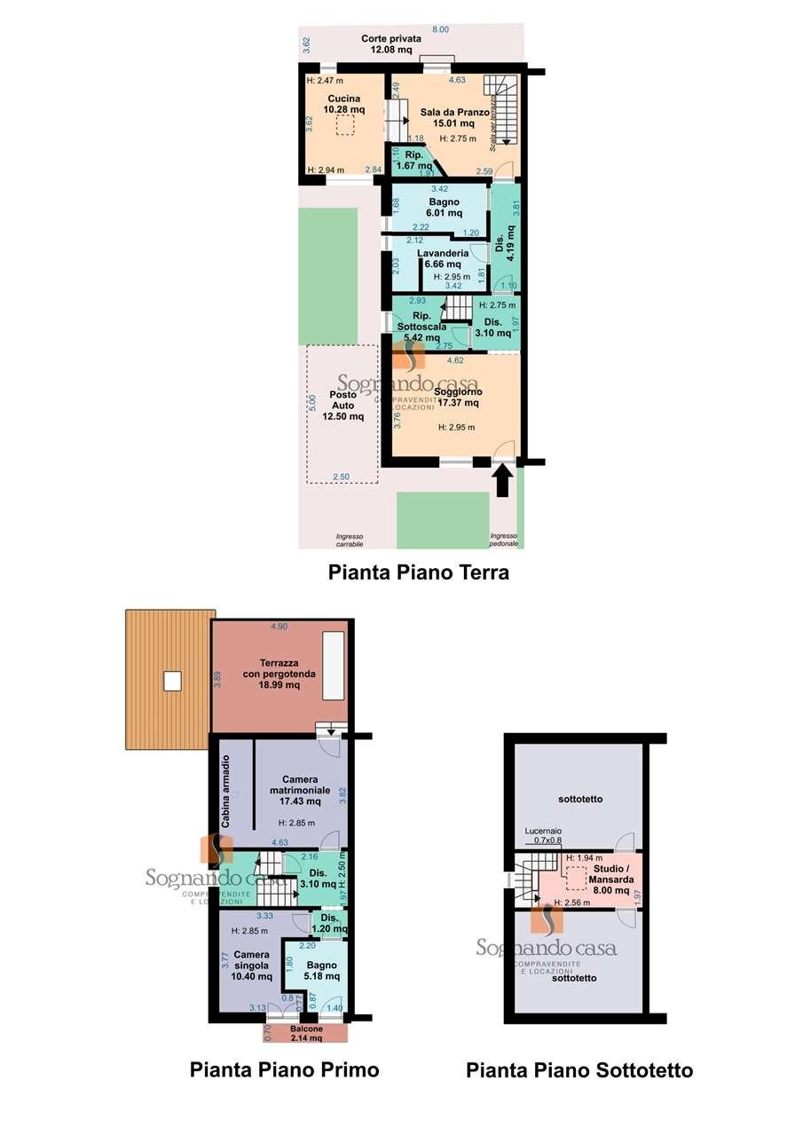 Independent house Via Ignazio Guiccioli, Ravenna - floor plans 1