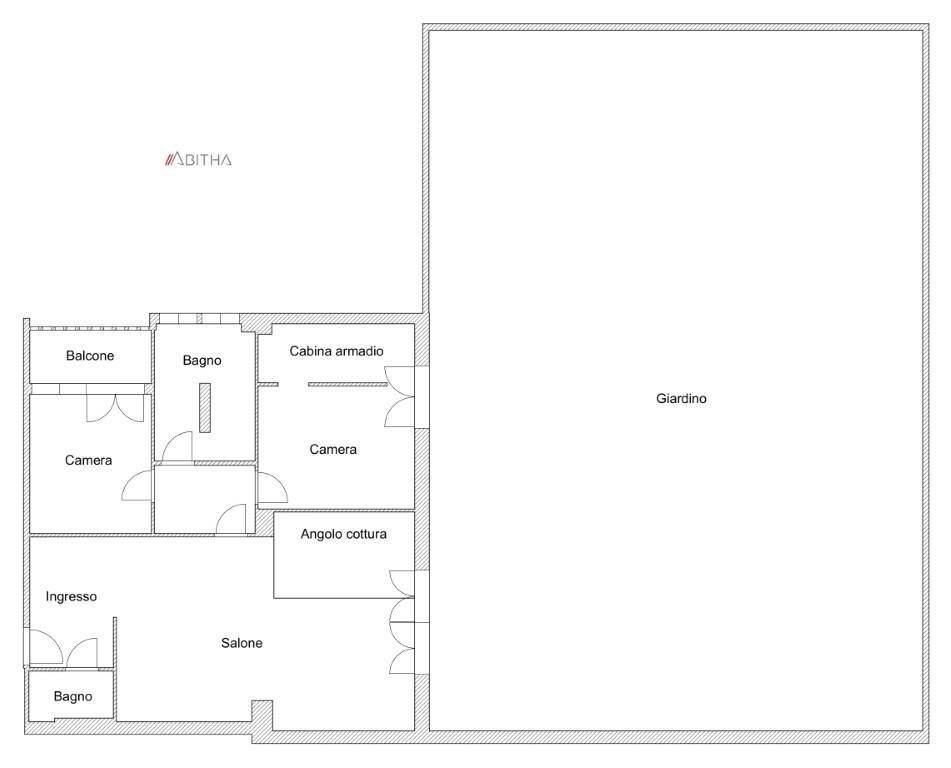 Trilocale Via Aurelia Antica, Roma - planimetria 1