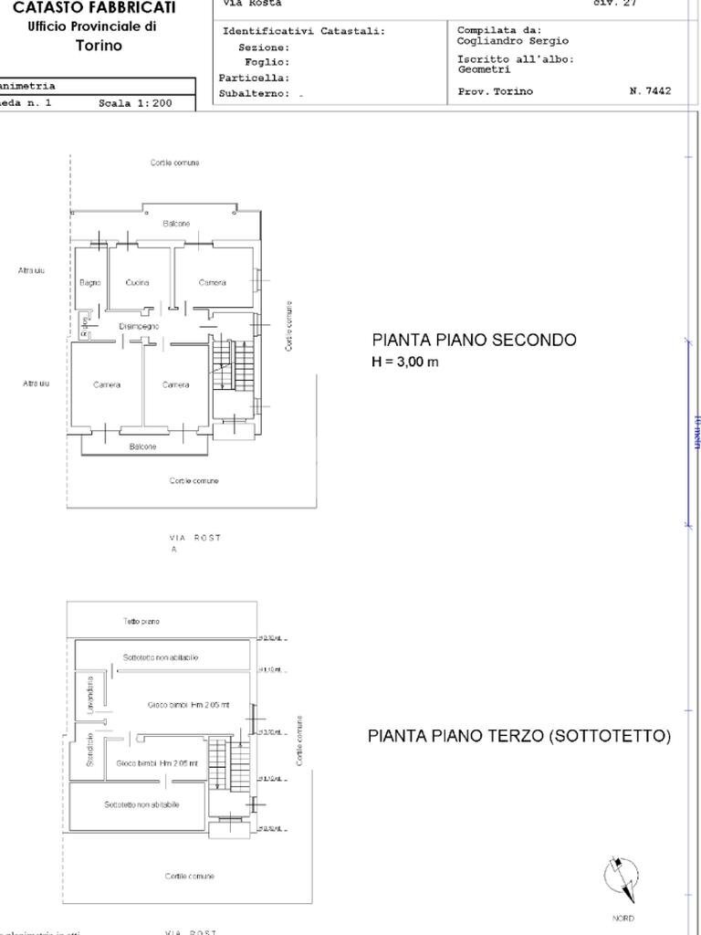 Villa Via Rosta, Rivoli - planimetria 1