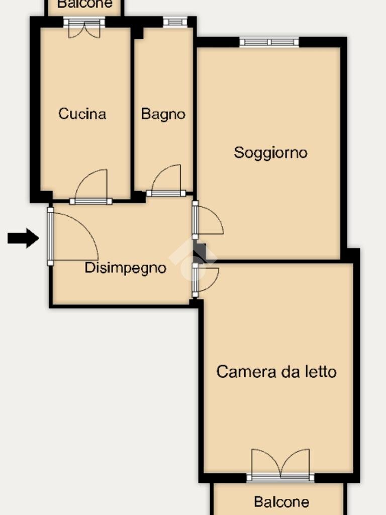Bilocale Via ajaccio, Milano (zona Città Studi) - planimetria 1