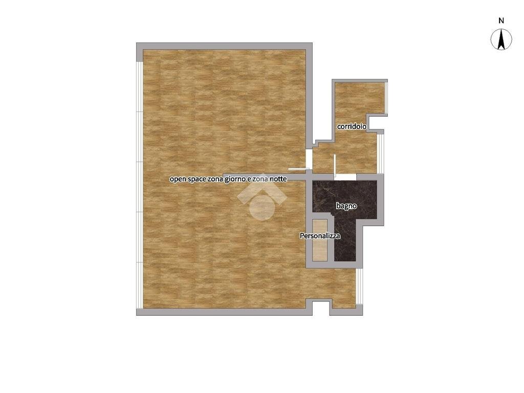 Two-room apartment Via bergognone, Milano (neighborhood Solari) - floor plans 1