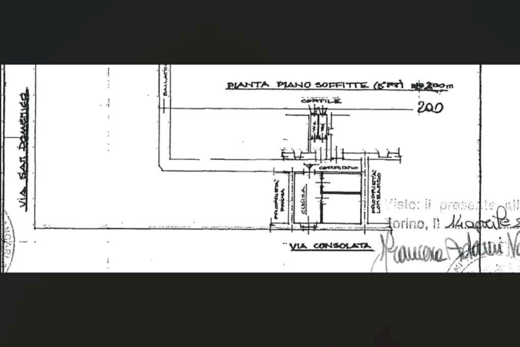 Bilocale Via della Consolata, Torino (zona Quadrilatero Romano) - planimetria 1