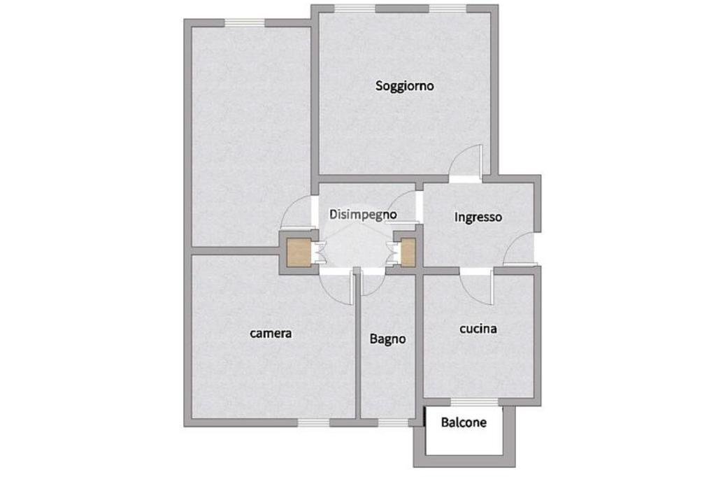 Trilocale Via baroni, Milano (zona Gratosoglio) - planimetria 1