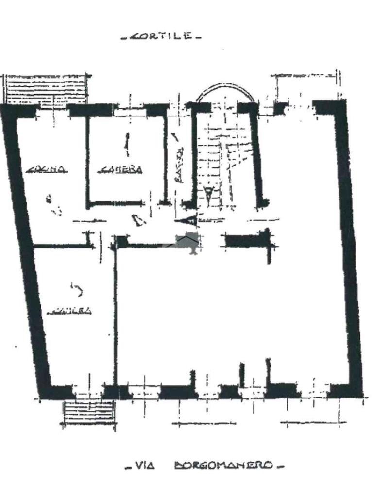Trilocale Via borgomanero, Torino (zona Parella) - planimetria 1