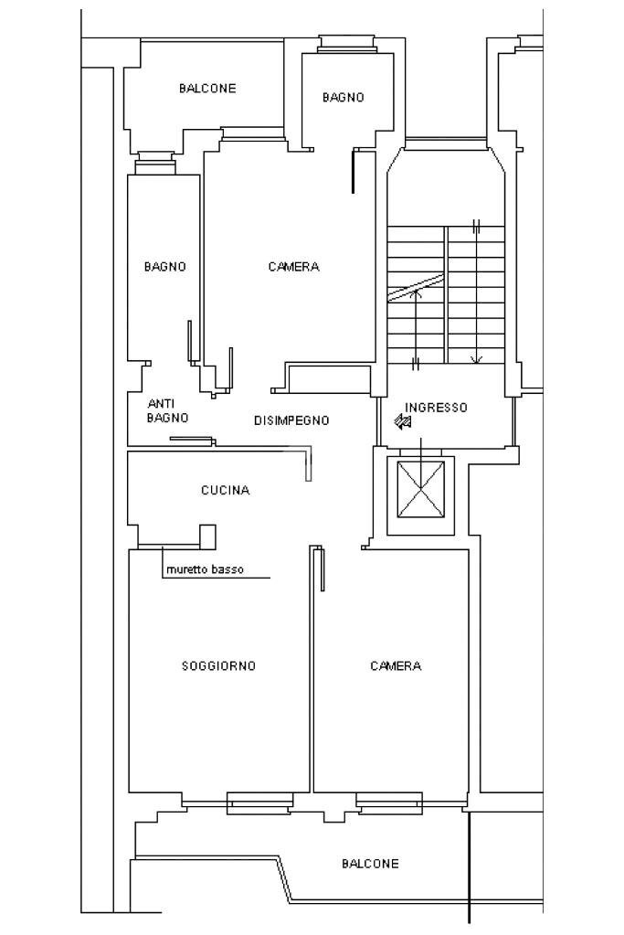 Trilocale Corso Siracusa, Torino (zona Santa Rita) - planimetria 1