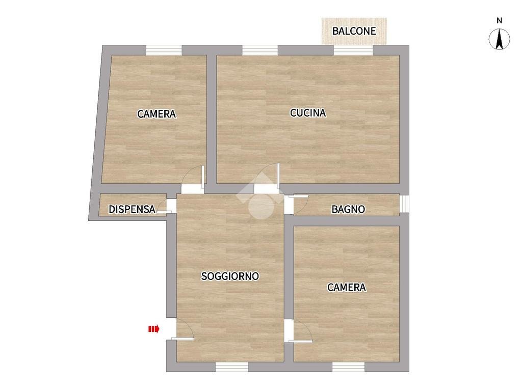 Quadrilocale Via Quartini, Genova (zona Borzoli) - planimetria 1