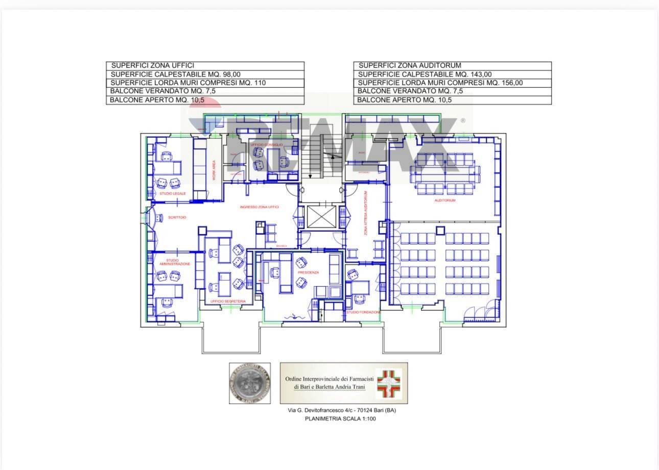 Pianta 2D - Office Via De Vito Francesco
 
4, Bari - floor plans 1