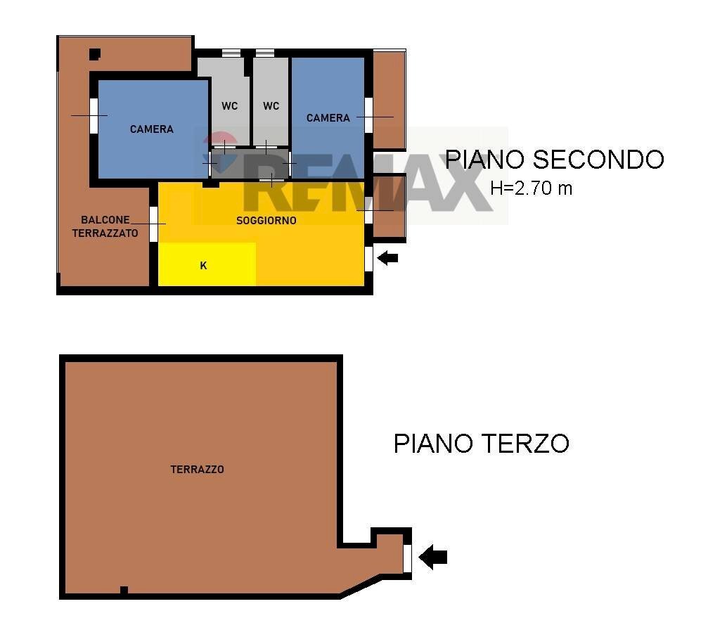 Pianta 2D - Three-room apartment Via Nazionale delle Puglie
 
230, Nola - floor plans 1