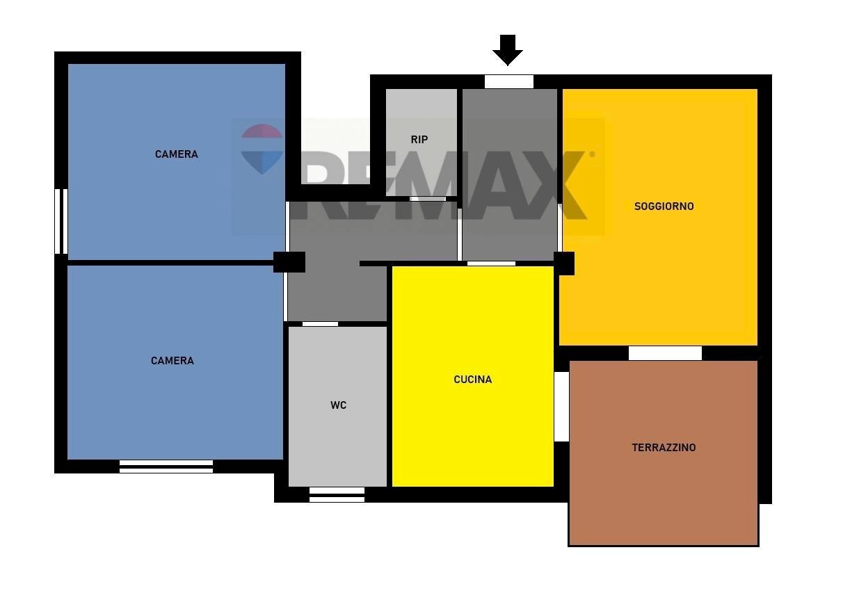 Pianta 2D - Three-room apartment Via Aldo Moro
 
37, Calvizzano - floor plans 1