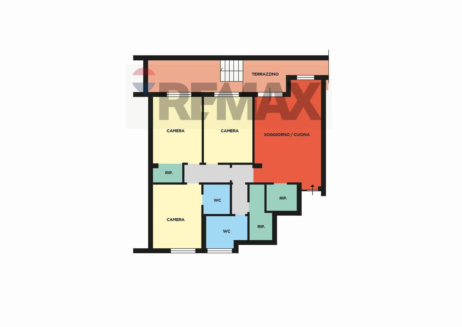 Pianta 2D - Four-room apartment Via Del Discobolo
 
7-9, Napoli - floor plans 1