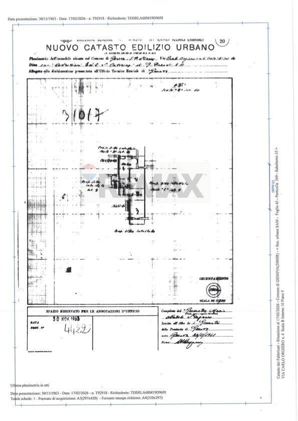 Pianta 2D - Quadrilocale Via Carlo Orgiero
 
6, Genova - planimetria 1