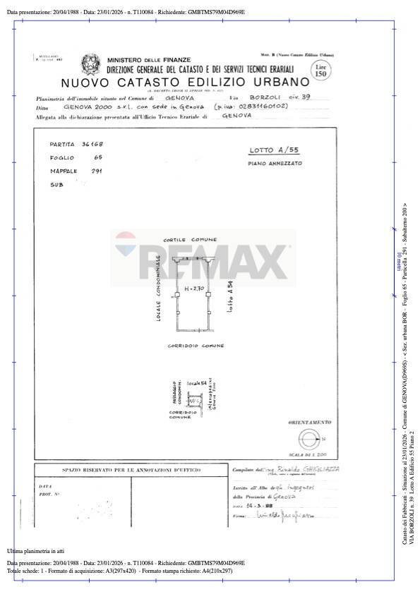 Pianta 2D - Warehouse Via Borzoli
 
39, Genova - floor plans 1