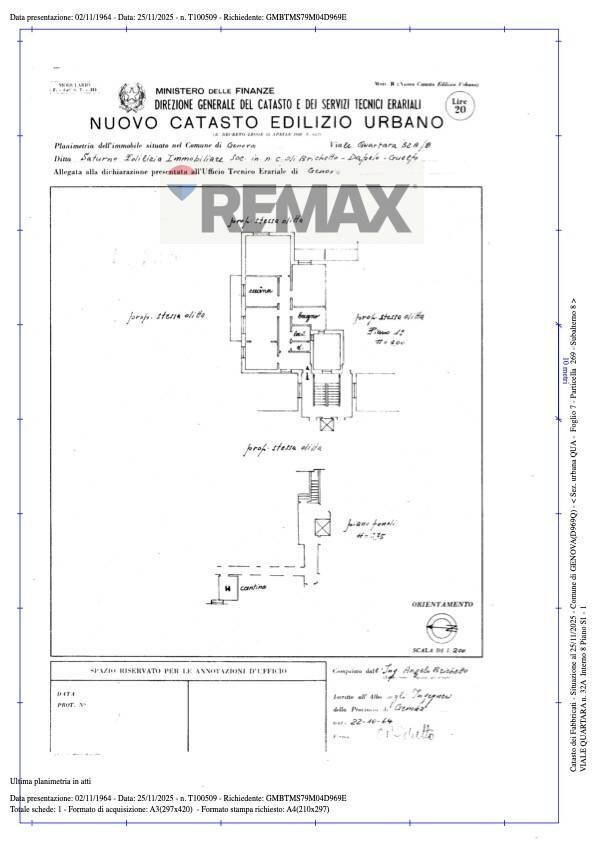 Pianta 2D - Appartamento Viale Quartara
 
32A, Genova - planimetria 1