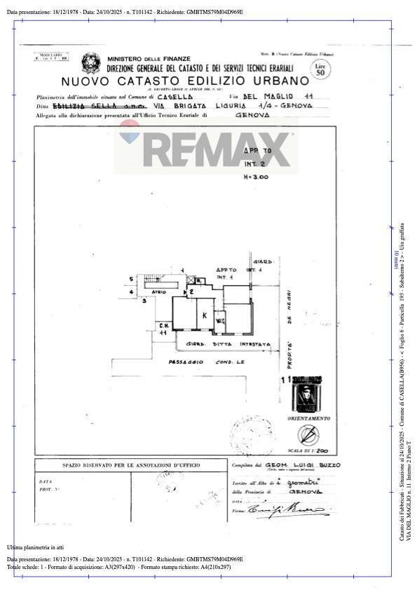 Pianta 2D - Appartamento Via del Maglio
 
11, Casella - planimetria 1