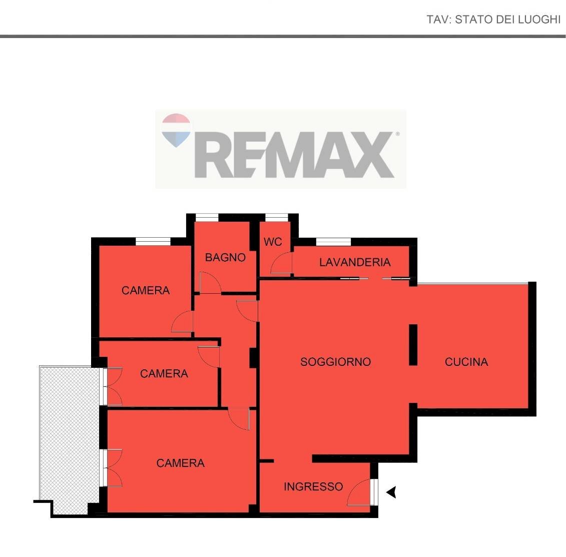 Pianta 2D - Four-room apartment via Enrico De Nicola
 
27, Barletta - floor plans 1