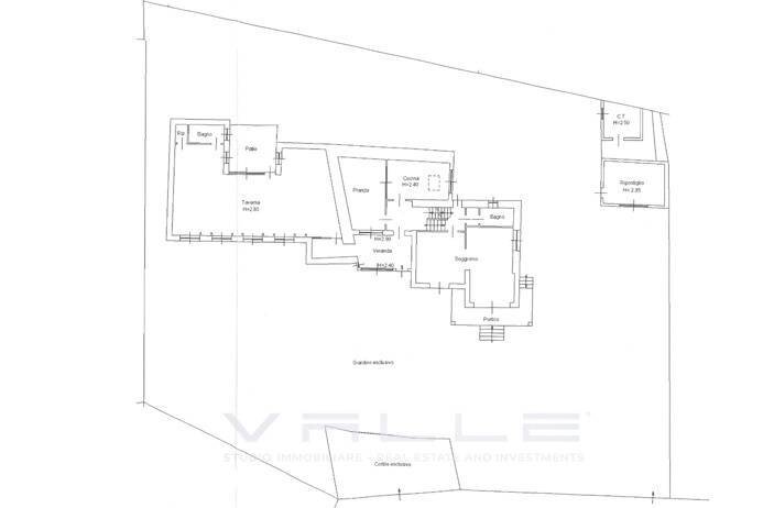 Planimetria - Villa via Vulcano, Selvino - planimetria 1