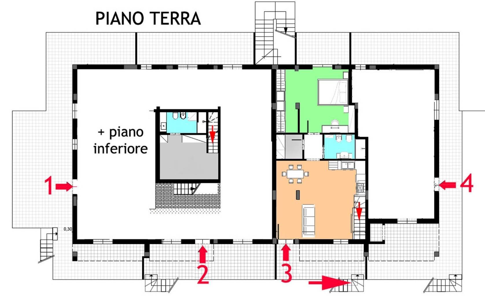 Trilocale via Padre Semeria, Sanremo - planimetria 1