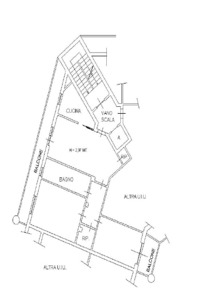 Four-room apartment piazza Monteregale, 2, Mondovì - floor plans 1