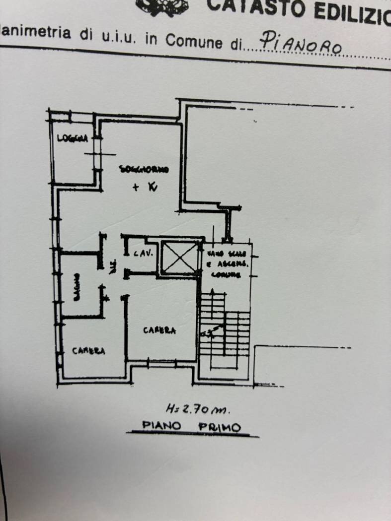 Trilocale via Luigi Fantini, Pianoro - planimetria 1