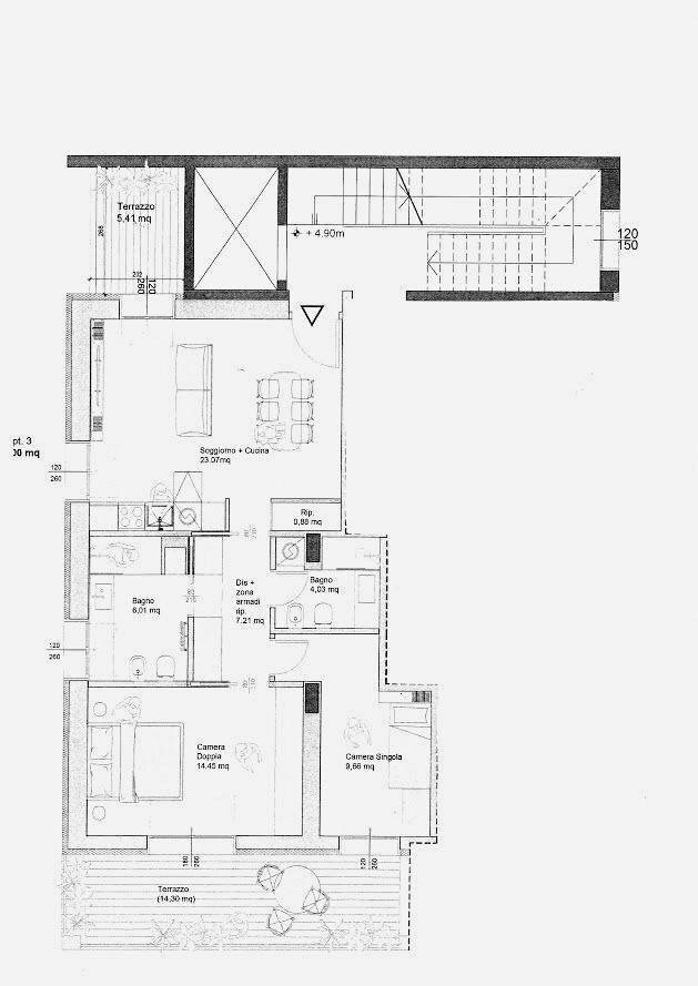 Trilocale Gallarate - planimetria 1