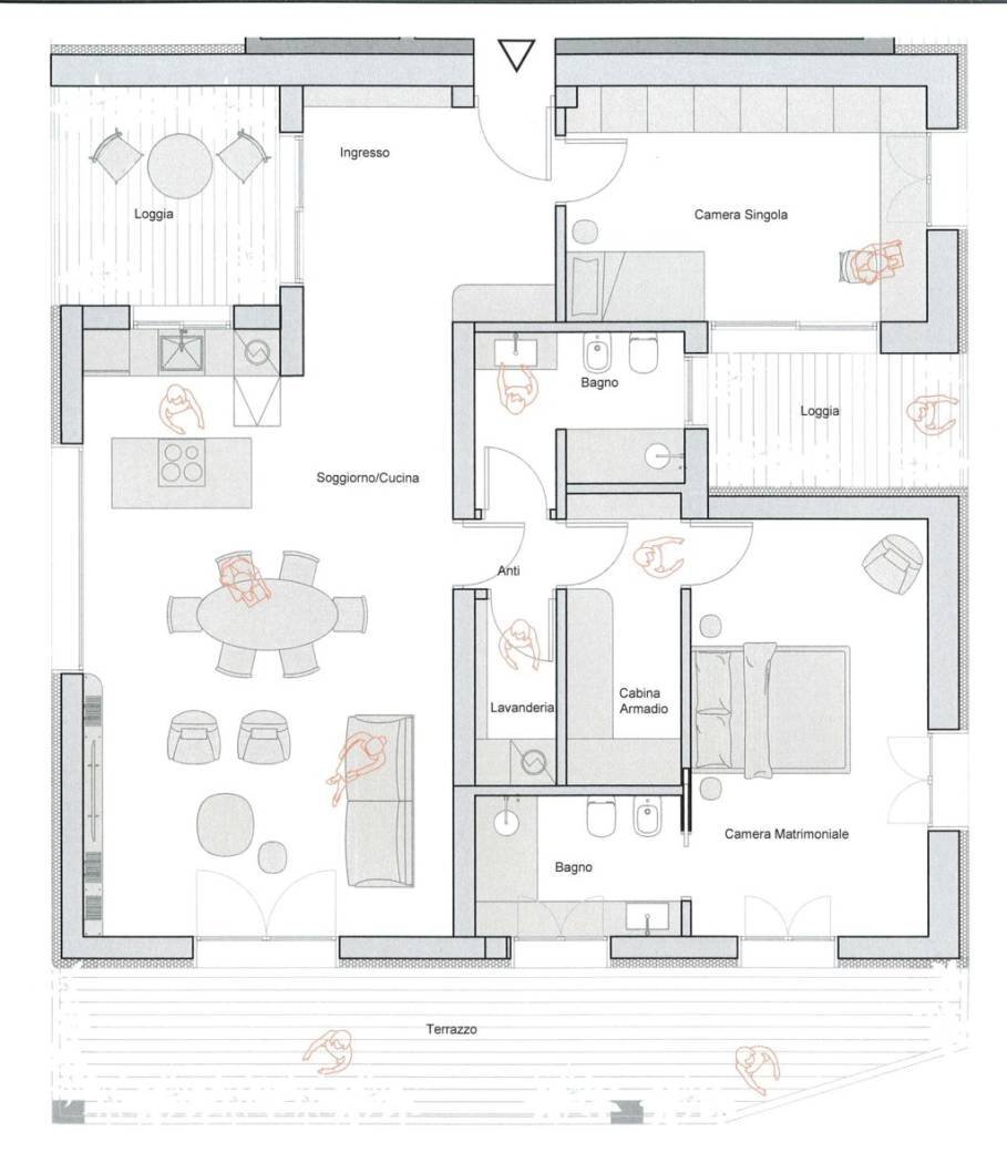 Trilocale Gallarate - planimetria 1