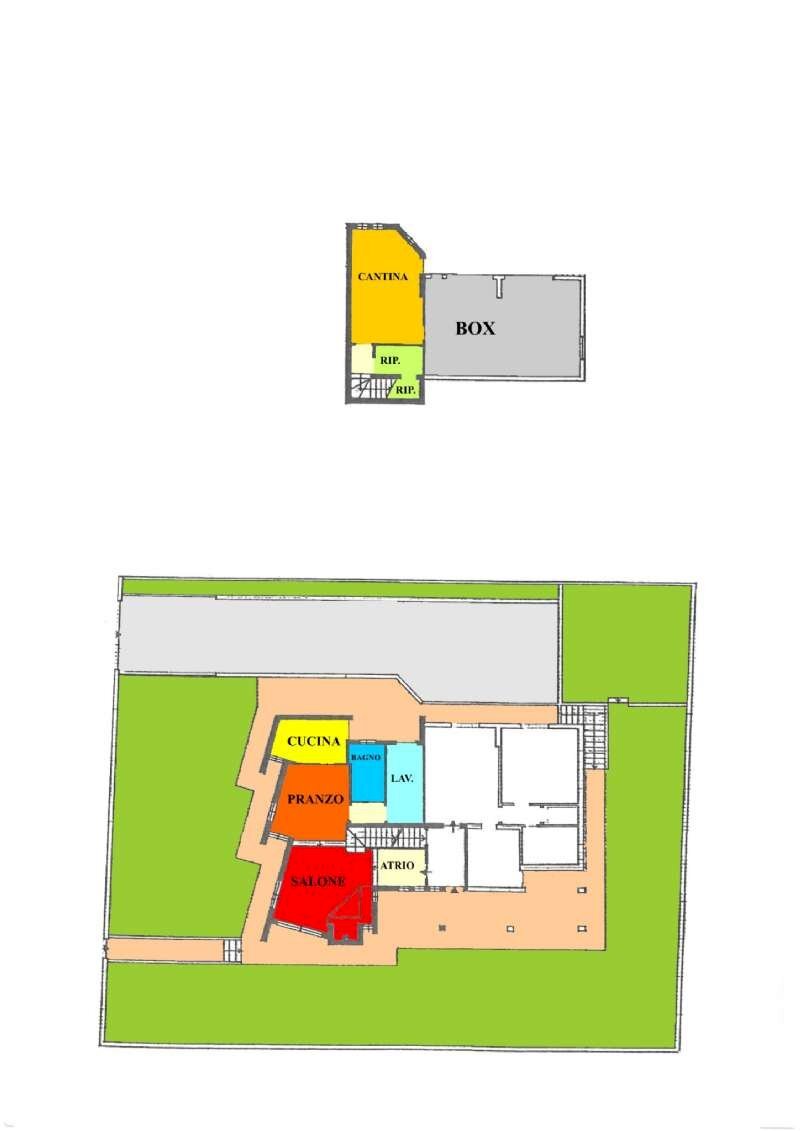 abitazione 1 p.t. + p.s. - Villa via Novella, Bagnolo Cremasco - planimetria 1