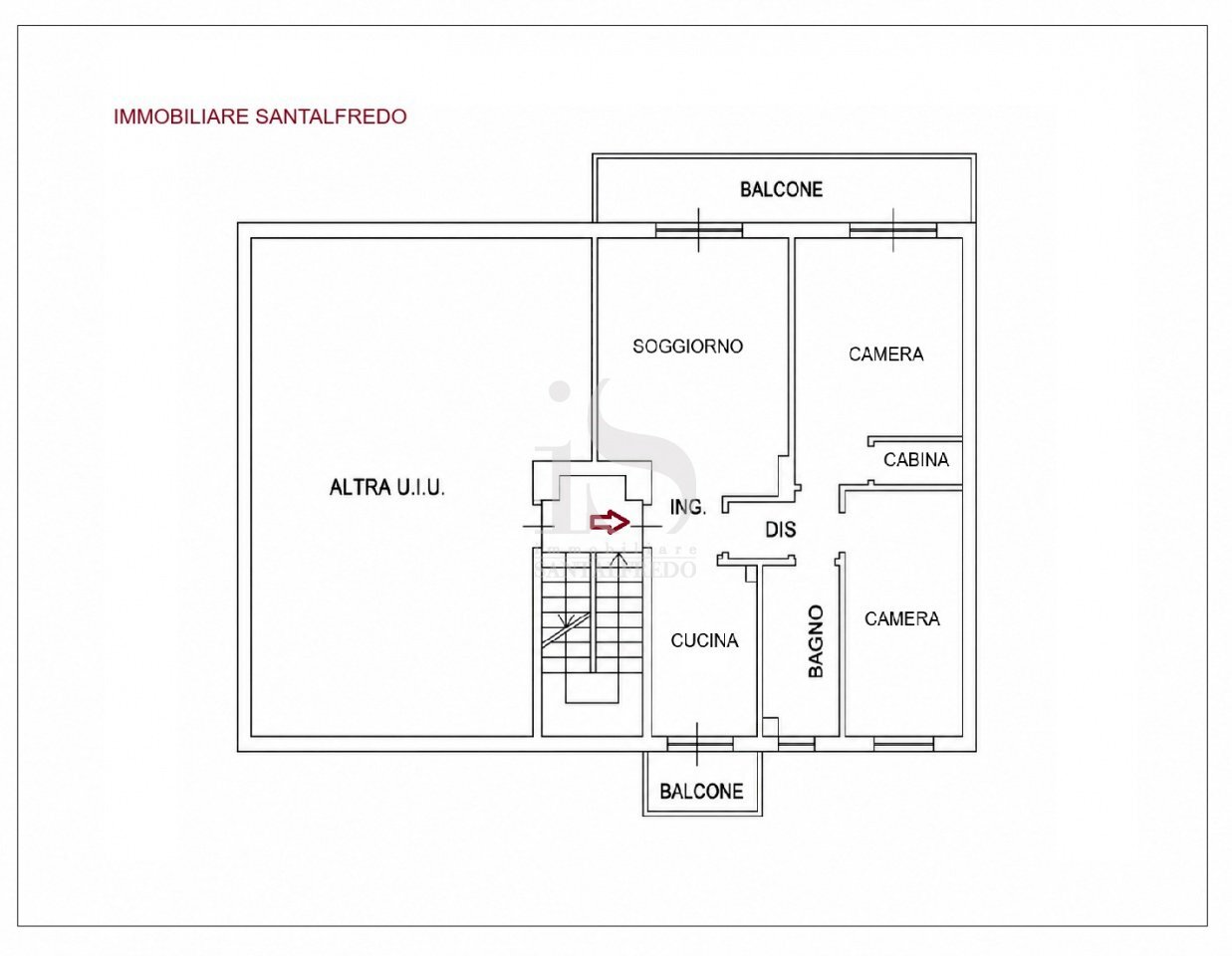 One-room apartment VIA BANFI, 4B, Mezzago - floor plans 1