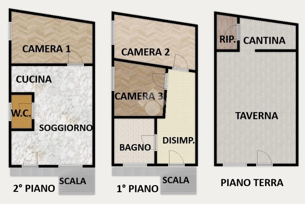 Semi-detached house Località Costa di Vallenzona, Vobbia - floor plans 1