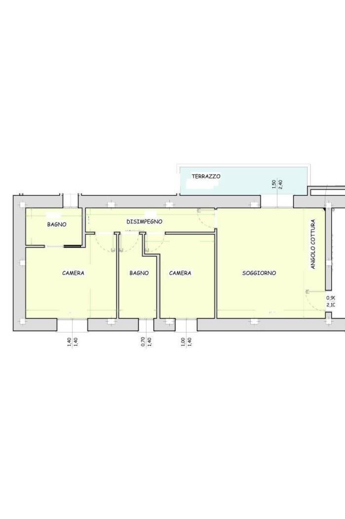 Three-room apartment Via Ghiaradino 1B, Granarolo dell'Emilia - floor plans 1