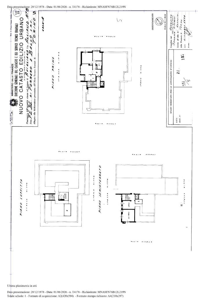 Four-room apartment Via Ailliaud Augusto, Avigliana - floor plans 1